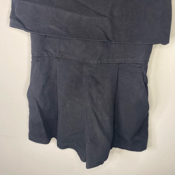 Club Monaco Black Short Romper Sleeveless Size 00 Party Dark Romantic Sexy - Picture 3 of 13